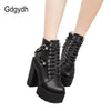 Gdgydh Fashion Black Boots Women Heel Spring