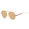 ERIE - Modern Teardrop Aviator Flat Mirrored Flat Lens Sunglasses