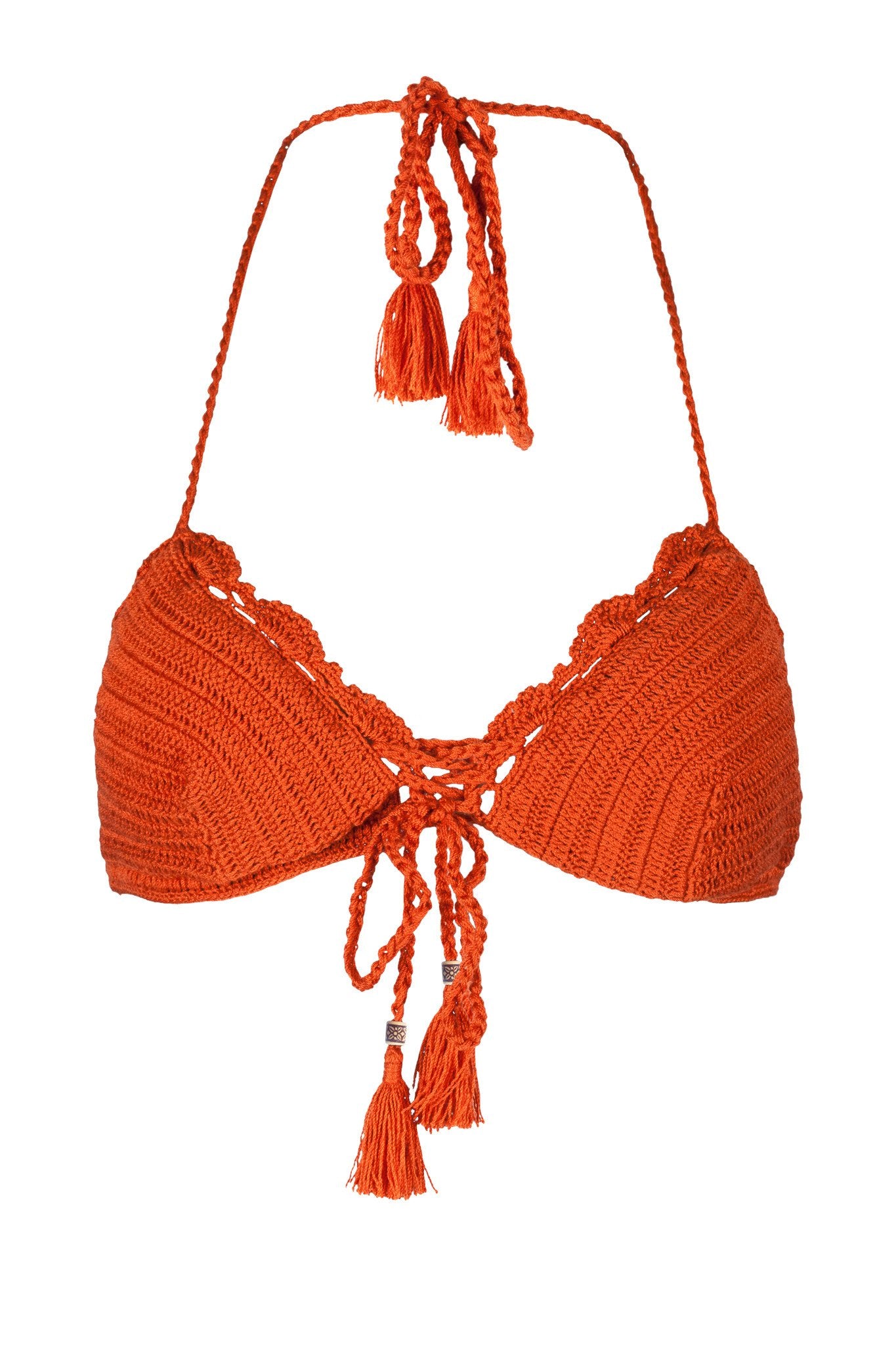 Mamadelta | El Zafiro Ecru Hand-Crocheted Bikini Top