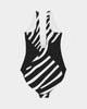 Maillot de bain une pièce graphique Zebra pour femme