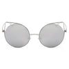 Dublin- Women Mirrored Lens Round Cat Eye Sunglasses