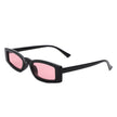 Starzest - Rectangle Slim Retro Tinted Square Vintage Narrow Sunglasses