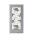 Lange en coton dinosaures vert granite