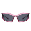 Pollich - Futuristic Rectangle Geometric Chunky Square Fashion Sunglasses