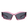 Pollich - Futuristic Rectangle Geometric Chunky Square Fashion Sunglasses