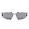 Starfall - Sporty Rectangle Oval Y2K Wrap Around Unisex Fashion Sunglasses