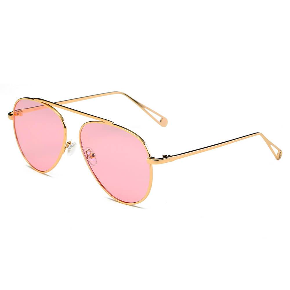 HIDALGO | Metal Oversize Tinted Lens Aviator Sunglasses