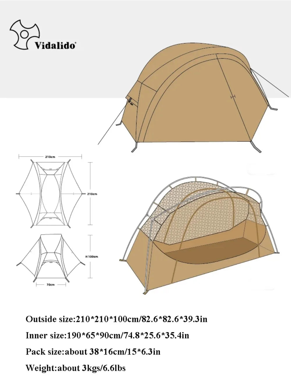 1 Person Double Layers Tent