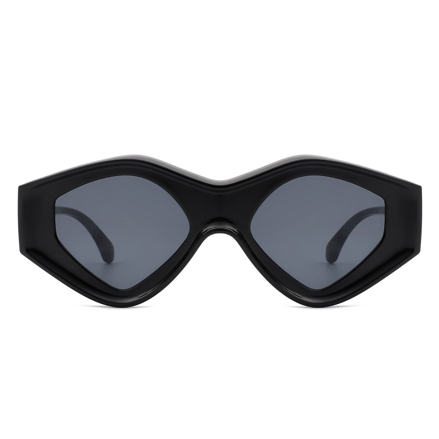 Rosedawn - Futuristic Square Retro Chunky Irregular Geometric Sunglasses