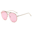 LOUDON | Oversize Tinted Lens Round Aviator Sunglasses