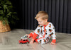 Tree-Mendous Christmas - Red - Long Sleeve Zipper Sleep Romper