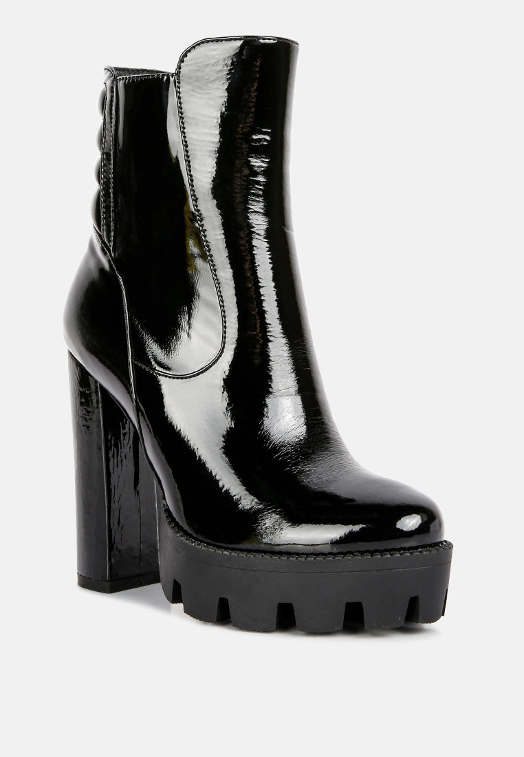 High Key Collared High Heel Ankle Boot