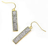 Boucles d'oreilles barre Bethany Druzy en or