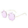 Zephyrus - Rimless Apple Shape Party Frameless Tinted Sunglasses