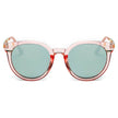 FINDLAY | Women's Retro Mirrored Lens Horned Rim Round Sunglasses