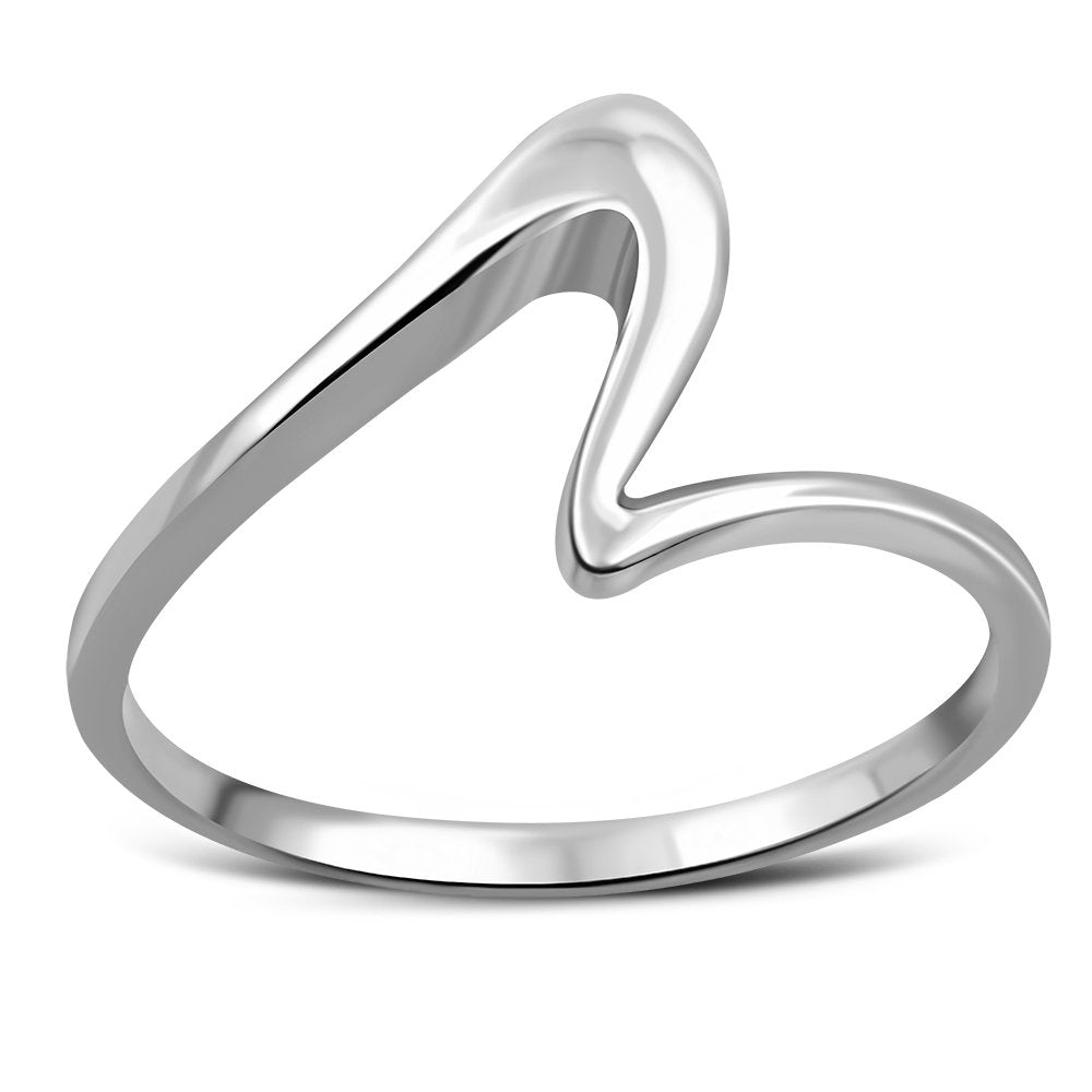 Bague en argent sterling avec éclair uni