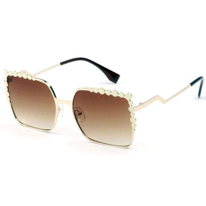 CHICO | Luxury Fashion Oversized Square Metal Frame Bubbles Sunglasses