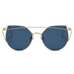 DILLON | Modern Cat Eye Mirrored Flat Lens Sunglasses Circle