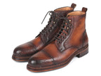 Paul Parkman Antique Burnished Leather Boots Brown