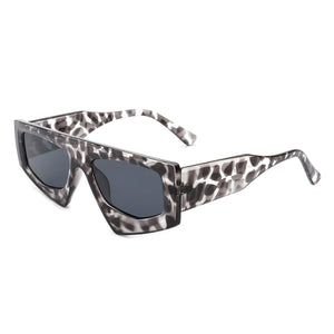 Xyrisia - Rectangle Retro Geometric Sunglasses