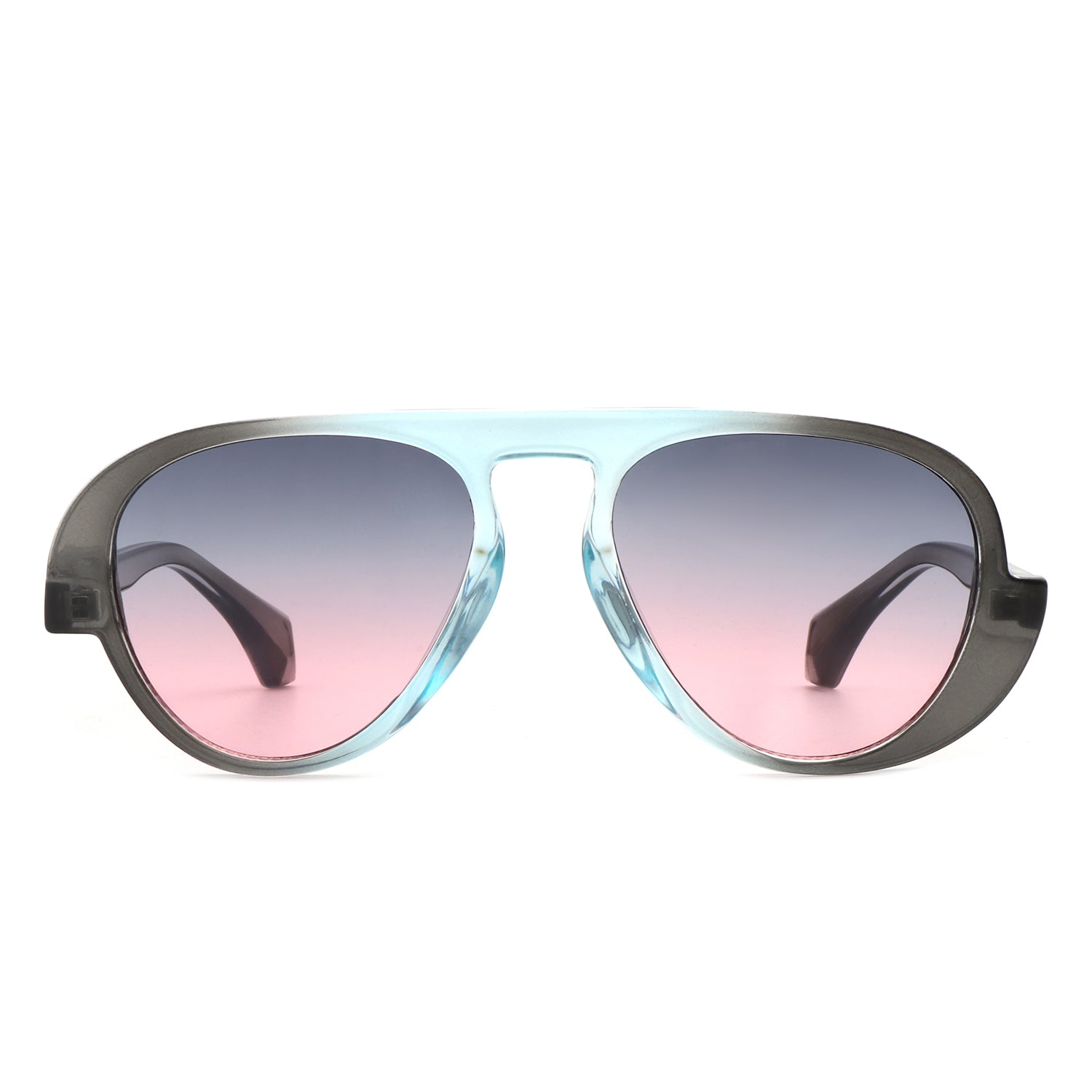 Twinklez - Futuristic Fashion Chunky Vintage Inspired Aviator Sunglasses