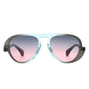 Twinklez - Futuristic Fashion Chunky Vintage Inspired Aviator Sunglasses