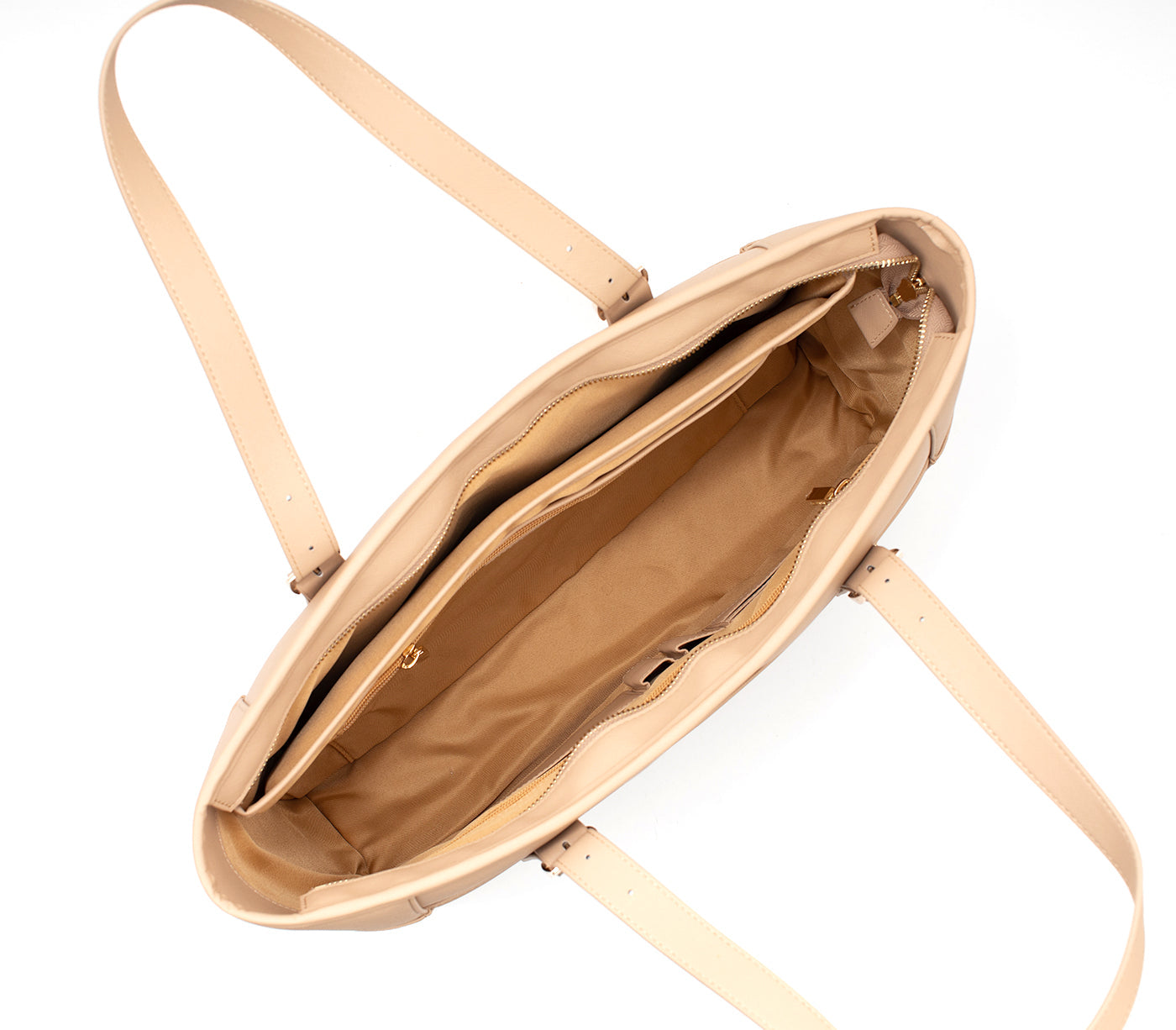 Miley - Light Brown Vegan Leather Laptop Bag