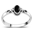 Bague en argent avec nœud celtique en onyx noir