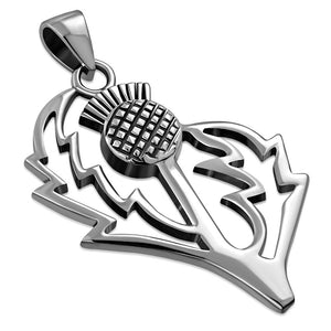 Grand pendentif chardon en argent