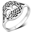 Bague en argent avec nœud celtique arbre de vie