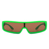 Orion - Futuristic Wrap Around Fashion Rectangle Shield Sunglasses