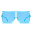 Amarylla - Oversize Flat Top Square Tinted Women Fashion Sunglasses