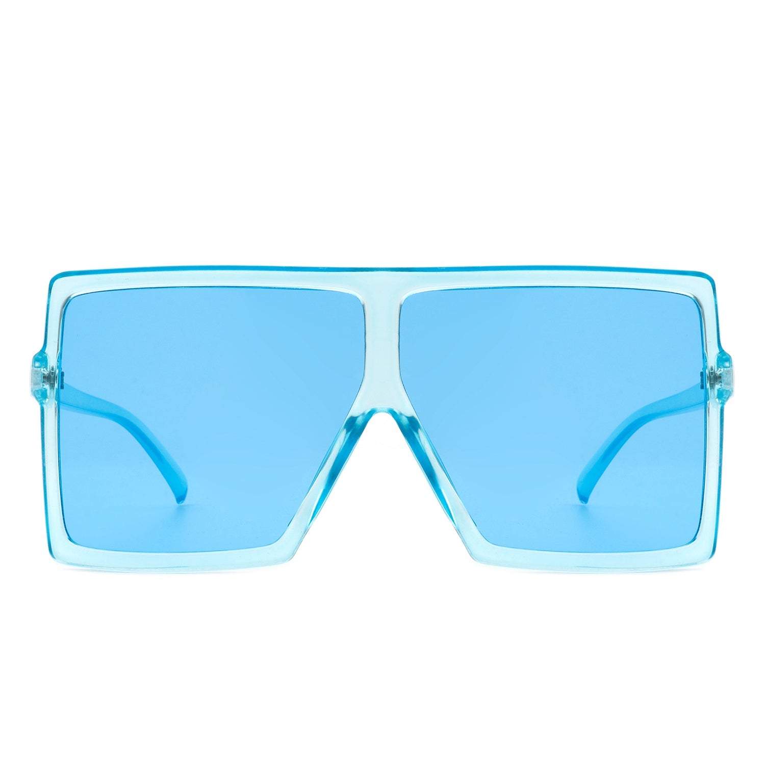 Amarylla - Oversize Flat Top Square Tinted Women Fashion Sunglasses