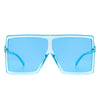 Amarylla - Oversize Flat Top Square Tinted Women Fashion Sunglasses