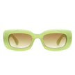 Wonderia - Rectangle Narrow Retro Slim Square Fashion Sunglasses