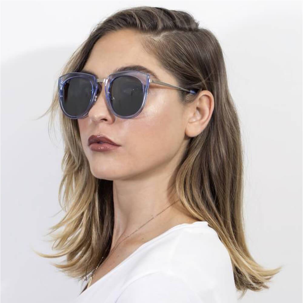 FERNDALE | Mirrored Polarized Lens Oversize Cat Eye Sunglasses