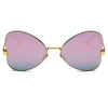 LINDSAY | Women Oversized Rounded Butterfly Fashion Sunglasses