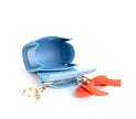 Cottontail Mini - Blue Vegan Leather Bag Keychain