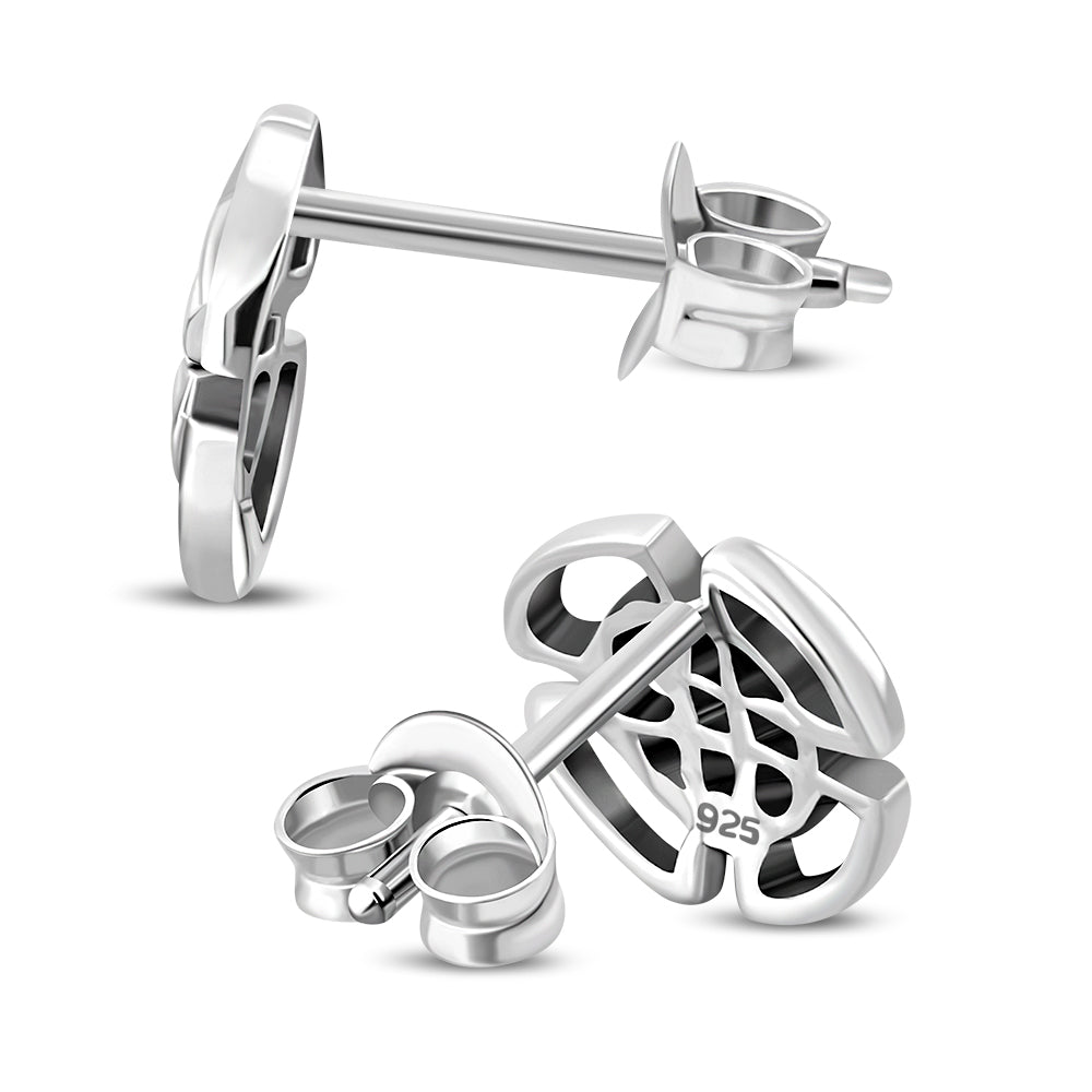 Boucles d'oreilles celtiques unies en argent