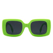 Jadestone - Square Retro Flat Top Fashion Sunglasses