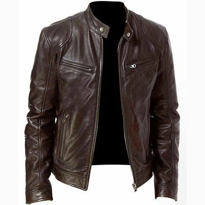 Motorbike Style Leather Jacket