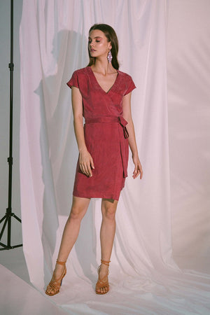 Pragma Wrap Dress in Claret