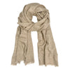 Beige Handloom Cashmere Scarf