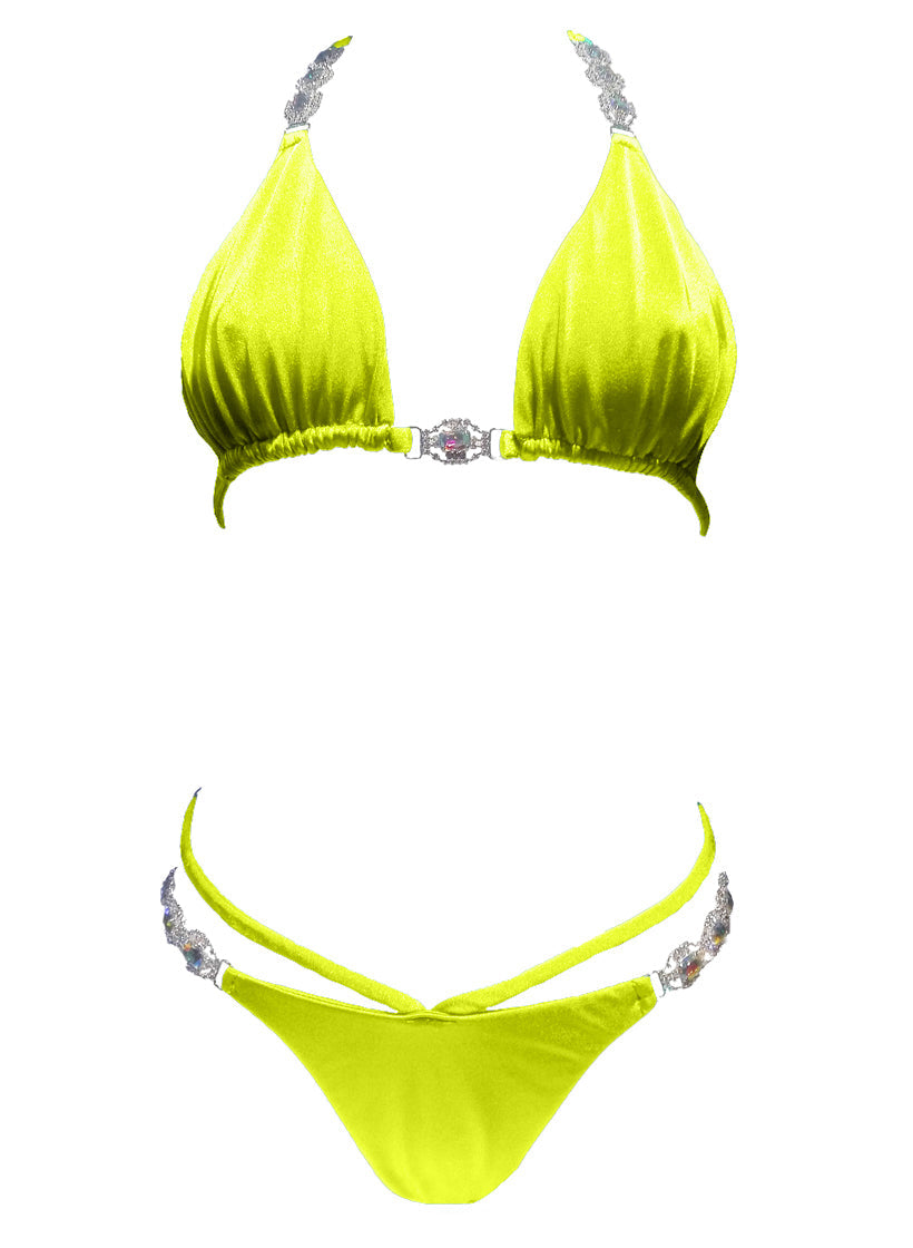 Shanel Triangle Top & Tango Bottom - Neon Yellow