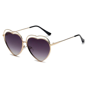 MESA | Women Metal Halo Wire Art Heart Shape Color Lens Sunglasses