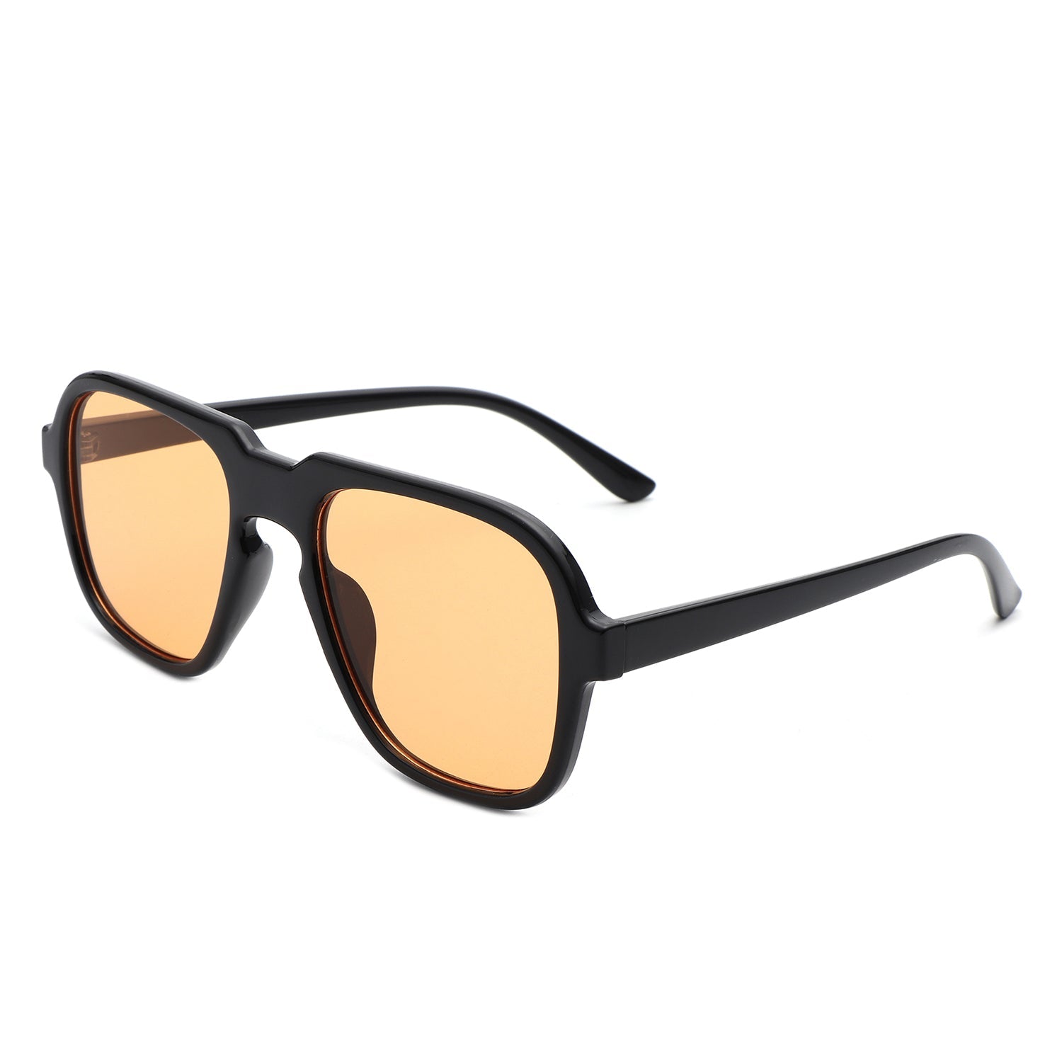 Nightime - Retro Square Fashion Aviator Vintage Style Tinted Sunglasses