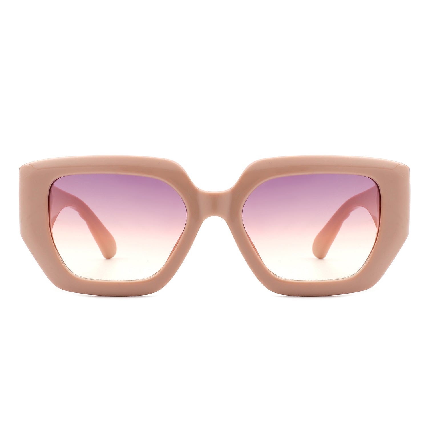 Solstice - Retro Women Geometric Tinted Cat Eye Fashion Sunglasses