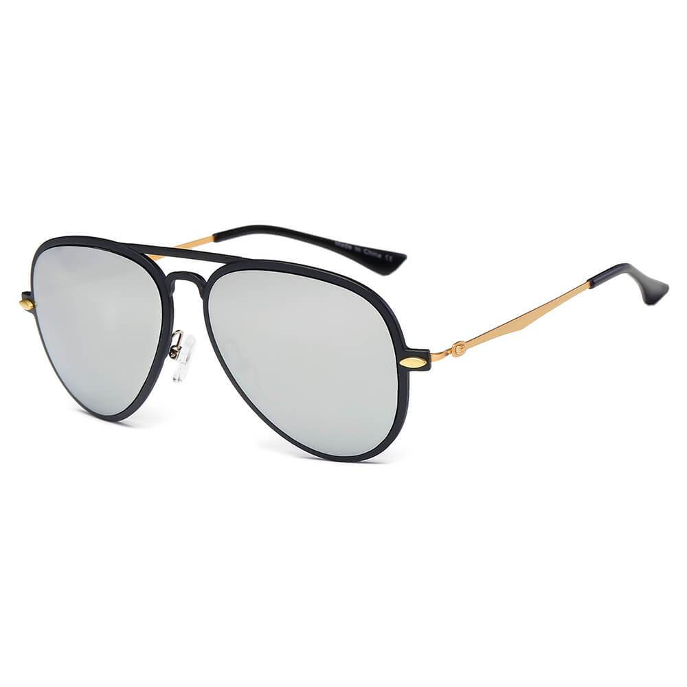 DURHAM | Unisex Mirrored Aviator Fashion Sunglasses