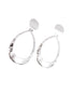 Boucles d'oreilles ovales géométriques Kinsley en argent martelé