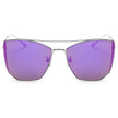 DORSET - Oversize Polygon Mirrored Lens Cat Eye Sunglasses